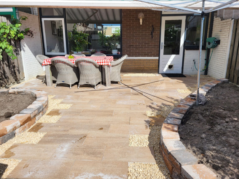 Tuin met organische vormen